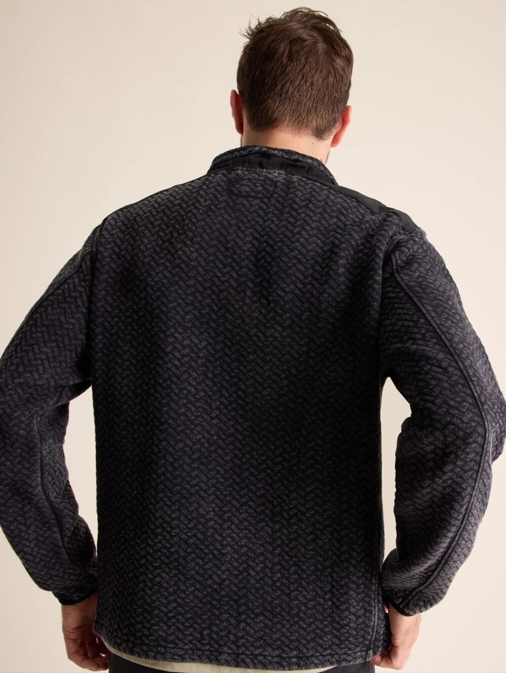 Chubbies Back To Basics Quilted Quarter Zip Pullover Faded Black Men's Size XL - Picture 3 of 11